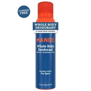 Mando Whole Body Men's Aluminum Free Invisible Spray Deodorant - Pro Sport - 3.6oz - 1 of 4