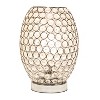 Lalia Home 11" Glamorous Round Crystal Uplight Vase Table Lamp Chrome - 2 of 4