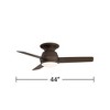 44" Casa Vieja Marbella Breeze Modern Indoor Hugger Ceiling Fan with Dimmable LED Light Remote Control Bronze Opal Glass for Living Room Kitchen House - 4 of 4