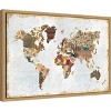 Amanti Art Pattern World Map by Laura Marshall Canvas Wall Art Print Framed 23 x 16-in. - 3 of 4
