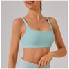 Women's Light Strappy Sports Bra - Low Cut Cute Tank Tops Fitness Running Gym  Bodisuit - 2 of 3