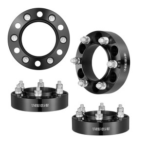 VEVOR Wheel Spacers, 1.5" 6"x5.5" Wheel Adapters, 6 Lug Forged Spacer, 106.1 mm Bore Hubcentric M12 x1.5 Studs Spacers, Fit for 1996-2022 Toyota,BLACK - 1 of 4