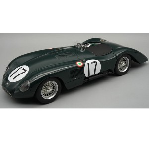 Jaguar C-Type Longtail #17 "24 Hours of Le Mans" (1952) "Mythos Series" with Display Case 1/18 Model Car by Tecnomodel - 1 of 3