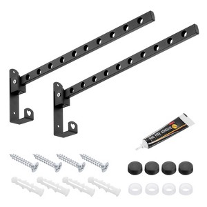 Unique Bargains Wall Mount Foldable Clothes Coat Hanger Drying Rack Hooks - 1 of 4