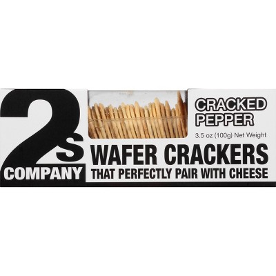 2's Company Cracked Pepper Waffer Crackers - 3.5oz