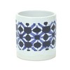 Ceramic Pot Set Of 2 White and Blue 6 Inch Decorative Planter Pots for Indoor or Outdoor Use By Melrose - 3 of 3
