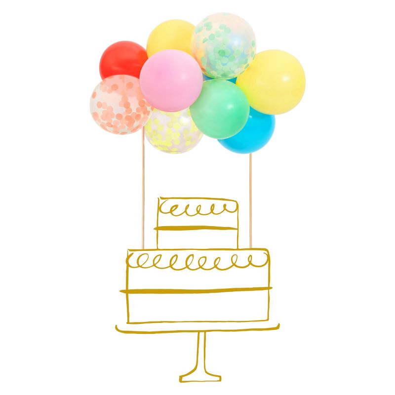 Meri Meri Rainbow Balloon Cake Topper Kit (Pack of 1), 4 of 5