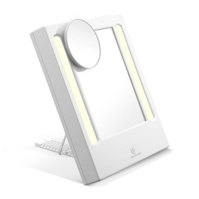 White LED Lighted Rectangular Magnifying Vanity Mirror