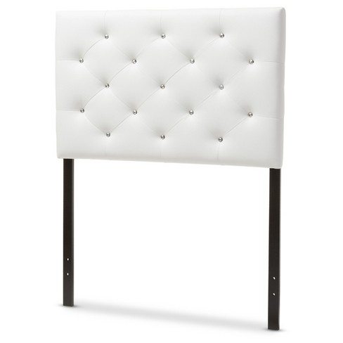 White cushion deals headboard