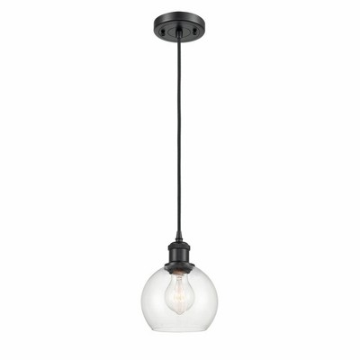 Innovations Lighting Athens 1 - Light Pendant in  Matte Black