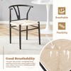 Lyngins 4-Pack Modern Iron Wishbone Dining Chair with Rope-Weaved Seat Cushion, Eco-Friendly Kitchen Chair, Easy Assembly for Dining Room, Living Room - 2 of 4