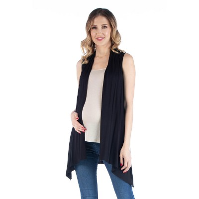 draped open front vest