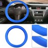 Unique Bargains Car Blue 33cm-46cm Dia Silicone Nonslip Steering Wheel Cover Protector Blue - 2 of 3