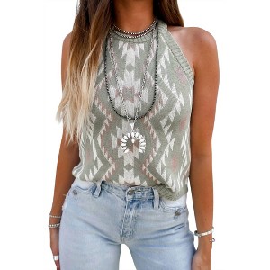 Women's Sleeveless Crewneck Sweater Tank Top - Pretty Bash - 1 of 4