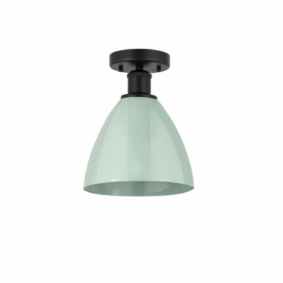 Plymouth Dome - 1 Light Semi-Flush Mount In Industrial Style-11.25 Inches Tall and 7.5 Inches Wide