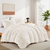 Peace Nest Fluffy Shaggy Faux Fur Comforter Set, Fuzzy Plush Bedding Set - 3 of 4