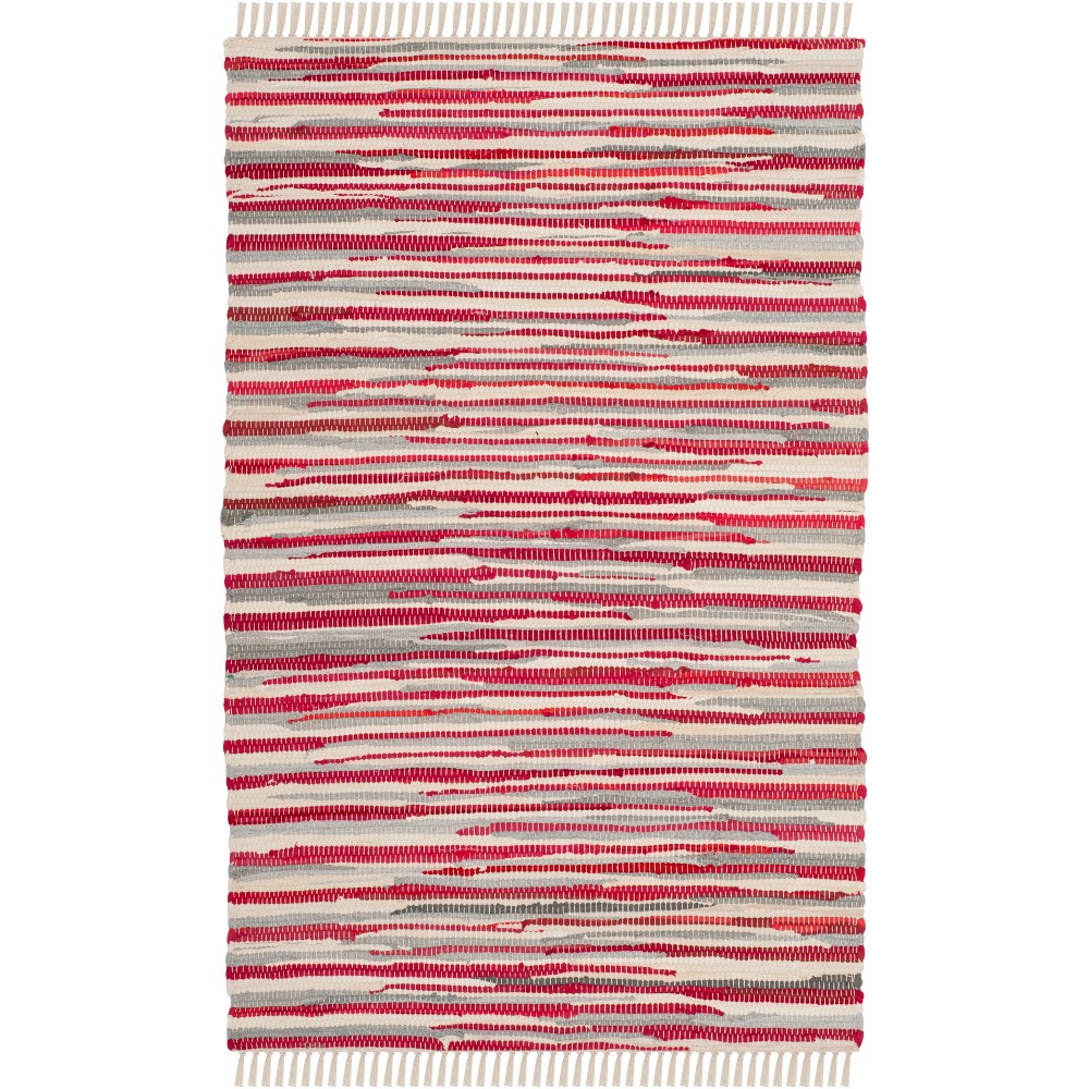 2'x3' Riverbank Woven And Flatweave Rug Red/Multi - Safavieh