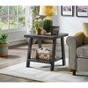 Vynxaria Athens Contemporary Replicated Wood Shelf End Table, Charcoal Finish, 24"W x 22"D x 23"H - 4 of 4