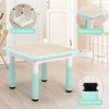 Kids Table and Chairs Set, Height Adjustable Desk with 4 Seats，Arts & Crafts Table,Graffiti Desktop, Non-Slip Legs - 3 of 4