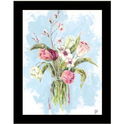 HomeRoots Flourish Black Framed Print Wall Art
