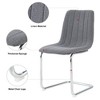Modern Minimalist Dining Chairs Set Of 4, Ergonomic Accent Backrest Chair, Comfortable Kitchen Chairs With Metal Legs And Upholstered Seat - 4 of 4