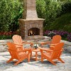 WestinTrends Dylan 5-Piece Outdoor Patio HDPE Adirondack Chair With Square Coffee Table Conversation Set - 2 of 4