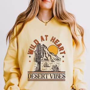 Simply Sage Market Wild At Heart Lightweight Garment Dyed Sweatshirt - 1 of 4