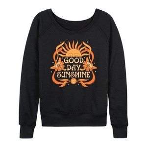 Women's - Beatles - Good Day Sunshine Lightweight French Terry Wide Neck Long Sleeve Shirt - 1 of 4