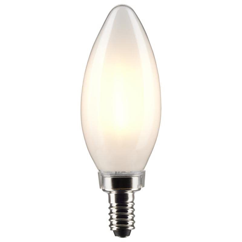 Satco B11 E12 (Candelabra) Filament LED Bulb Warm White 60 Watt Equivalence 2 pk, 1 of 2