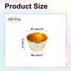 Unique Bargains Round-Pattern Greaseproof Single-sided Aluminum Foil Cupcake Liners 100 Pcs - 2 of 4