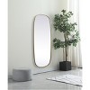 Elegant Lighting Metal Frame Oval Mirror 24x60 Inch in Brass - 3 of 4