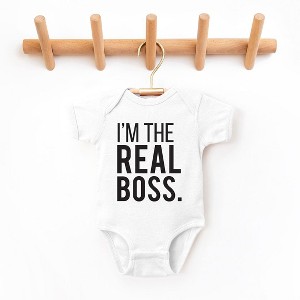 The Juniper Shop I'm The Real Boss Baby Bodysuit - 1 of 2