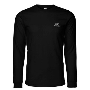 Dalix UFO Embroidered Cotton Classic Fit Long Sleeve Crewneck Tee Shirt Mens - 1 of 4