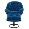 Okak Upholstered Tufted Button Accent Chair With Ottoman & Metal Legs,Comfy Lounge Chair for Living Room,Bedroom - 3 of 4