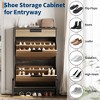 Shoe Storage Organizer with 2 Flip Drawers and 1 Drawer, Shoe Storage Organizer with 3-Tier Adjustable Shelves - 4 of 4