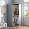 NicBex 63.60"H Armoire Corner Wardrobe Closet Storage Cabinet with Pole & Shelves for Bedroom - 4 of 4