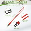 Unique Bargains Braided Soft Keychain ID Badges Lanyard with Metal Ring 2 Pcs - 2 of 4