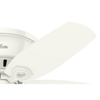 Snow White 42" Low Profile Ceiling Fan with LED Lights & WhisperWind Motor