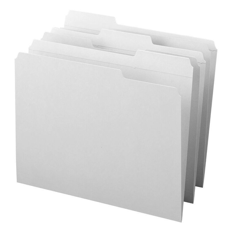 Smead File Folder, Reinforced 1/3-Cut Tab, Letter Size, 100 per Box, 5 of 10