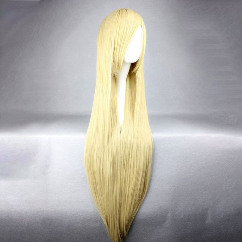 Unique Bargains Human Hair Wigs for Women 39" with Wig Cap Long Hair, 3 of 7