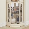 FURNIinspire Utility Storage Cabinets Tall Glass Cabinet, Antique Corner Cabinet, Display Case Showcase For Collection, White, 15.31"*15.31"*69.84" - 2 of 4