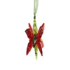 3.5 Inch Mini Poinsettia Facet Ornament Light Filtering Tree Ornaments - 2 of 3