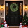 26 inch large artificial norfolk pine wreath faux green needles front door wall home outdoorxmas decor - 4 of 4