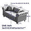 NicBex Button Tufted 63.5 Inch 3-seater Sofa with Rolled Arms and 2 Pillows for Office,Living Room,Apartment,Brown - 3 of 4