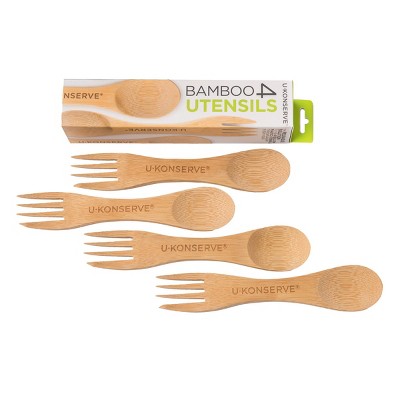 U Konserve Set of 4 Bamboo Utensil