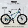Gulches All-Terrain Fat Tire MTB, 4" Wide Tires, Shimano 7-Speed Gearing,Dual Disc Brakes, Shock-Absorbing Fork,Carbon Steel Frame - 3 of 4