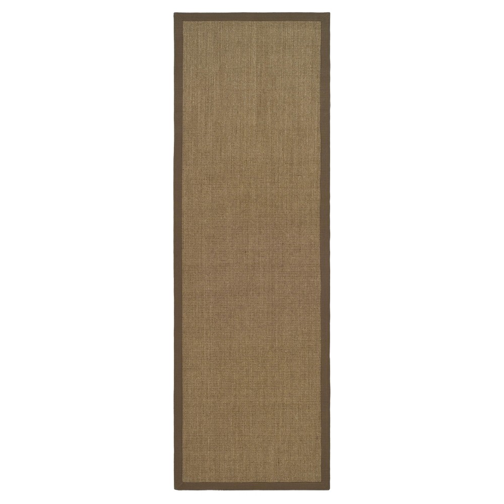 2'6inx8' Runner Klara Natural Fiber Brown - Safavieh