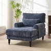 Modern Upholstered Chaise Lounge Sofa Chair, Cozy Recliner with Thick Cushion for Living Room or Bedroom - The Pop Home - 2 of 4