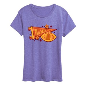 Women's - Instant Message - Tailgate Champions Short Sleeve Graphic T-Shirt - 1 of 4