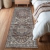 Vintage Machine Area Rug  Non Shedding Soft Distressed Flower Printed Indoor Carpet Non Slip Floor Mat - 2 of 4